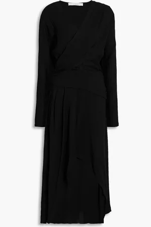 IRO Elmas asymmetric wrap-effect crepe dress - - FR 34