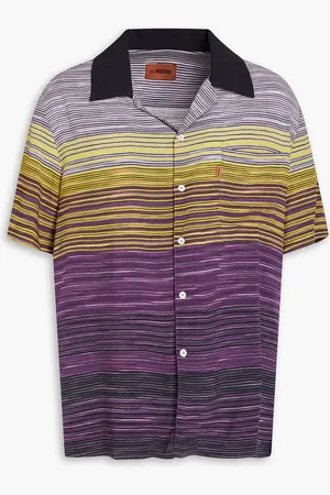 Missoni Printed crepe de chine shirt - Purple - S