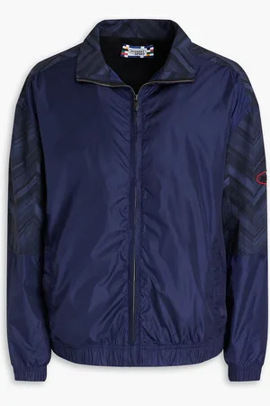 Missoni Printed twill-paneled shell track jacket - Blue - XS