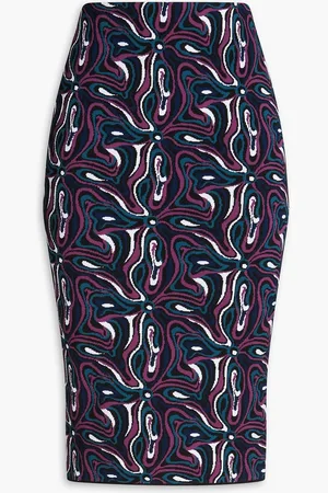 Puccini Jacquard-knit skirt - Purple - M