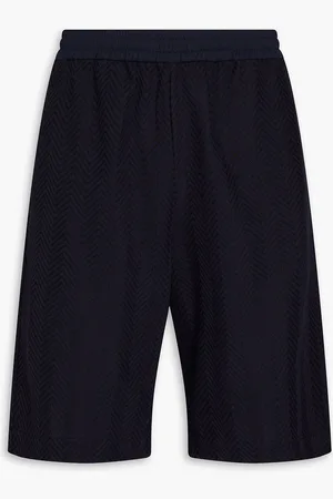 Missoni Crochet-knit cotton-blend shorts - Blue - IT 46