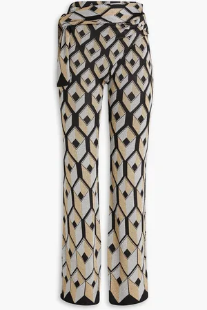 Paco rabanne Stretch jacquard-knit flared pants - - S