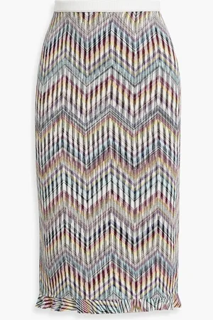 Missoni Ruffled crochet-knit cotton-blend skirt - - IT 38