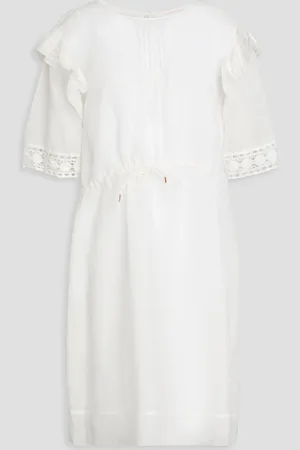 See by Chloé Ruffled ramie mini dress - - FR 40