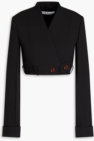 Acne Studios Double-breasted cropped twill jacket - - DE 32