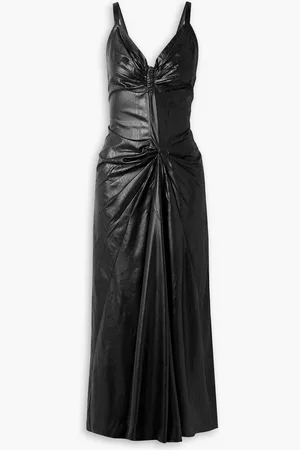 Maison Margiela Ruched moire maxi dress - - IT 38