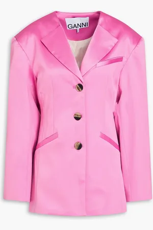 Ganni Satin blazer - Pink - DE 38