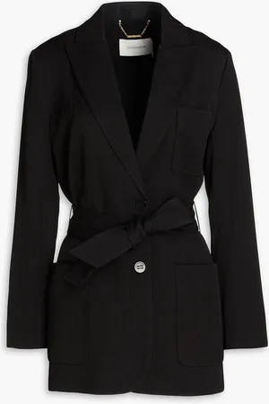ZIMMERMANN Belted herringbone twill blazer - - 00