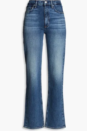 RAG&BONE Harlow faded high-rise straight-leg jeans - Blue - 23