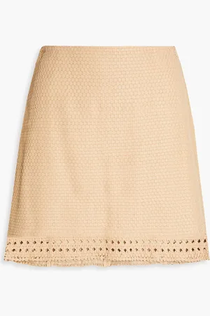 VERONICA BEARD Faedra leather mini skirt - Neutral - S