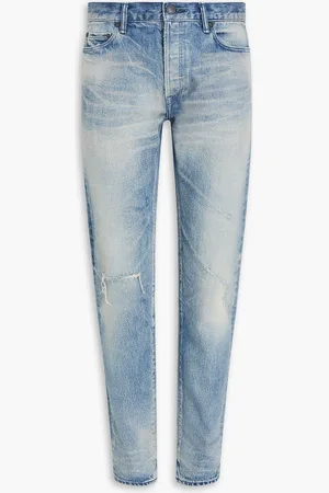 JOHN ELLIOTT Slim-fit distressed faded denim jeans - Blue - 30