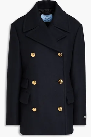Prada Double-breasted wool-twill coat - Blue - IT 40