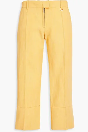 Jacquemus Areia cropped linen-blend straight-leg pants - - FR 36