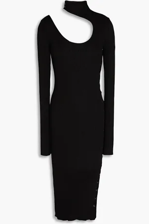 PETAR PETROV Cutout ribbed silk midi dress - - FR 40