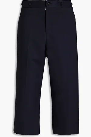 Maison Margiela Cropped twill pants - Blue - IT 46