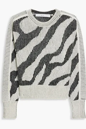 IRO Voryta ribbed jacquard-knit sweater - White - L
