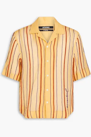 Jacquemus Palha embroidered striped cotton shirt - - IT 44