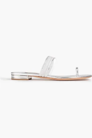 Casadei Venus mirrored-leather sandals - Metallic - EU 35.5