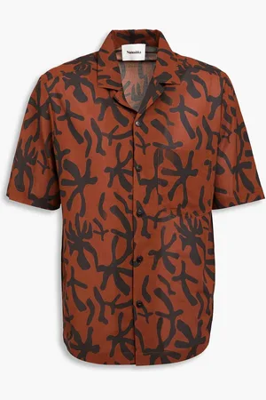 Nanushka Bodil printed cotton-voile shirt - Brown - S