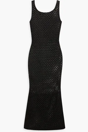 DION LEE Metallic open-knit midi dress - - UK 10