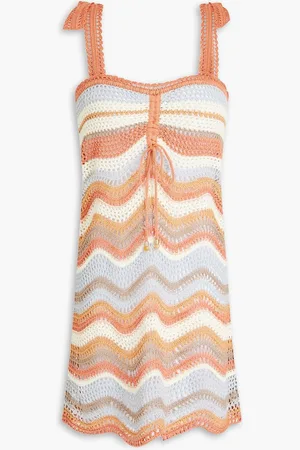ZIMMERMANN Crocheted cotton mini dress - Orange - 3