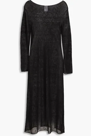 James Perse Linen-blend midi dress - - 1