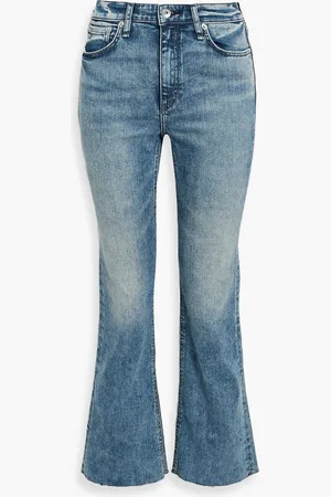 RAG&BONE Nina faded high-rise kick-flare jeans - Blue - 23