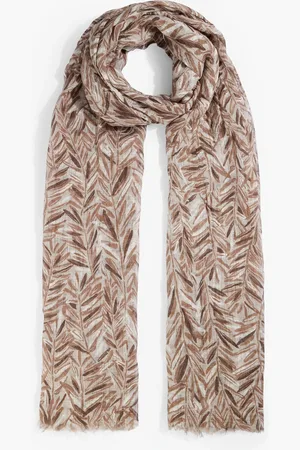 Brunello Cucinelli Printed linen-gauze scarf - Brown - OneSize