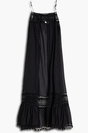 CHARO RUIZ IBIZA Helen guipure lace-trimmed cotton-blend coverup - - M