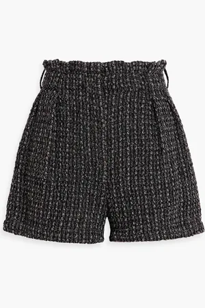 IRO Kale metallic bouclé-knit shorts - Gray - FR 38