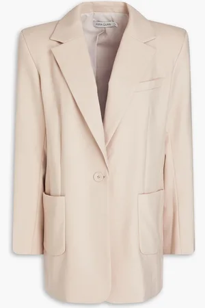 Anna Quan Cotton-blend twill blazer - Neutral - UK 10