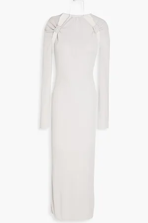 Jacquemus Nodi cutout knotted jersey midi dress - Gray - FR 38