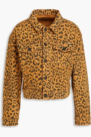 Mother Leopard-print denim jacket - - S
