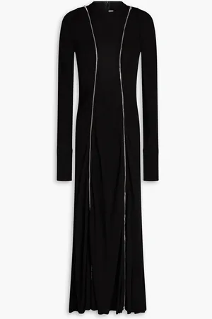 Victoria Beckham Zip-detailed stretch-jersey midi dress - - UK 4
