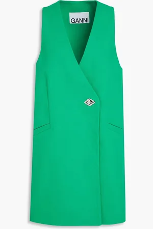 Ganni Cotton vest - Green - DE 38