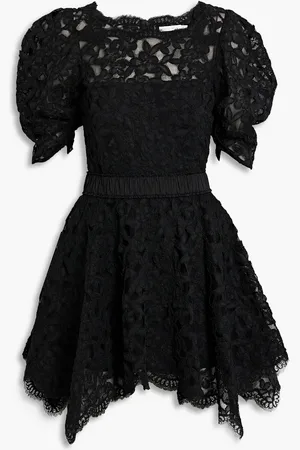 Simkhai Beverly satin-trimmed corded lace mini dress - - US 0