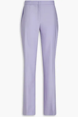Another Tomorrow Wool straight-leg pants - Purple - IT 36