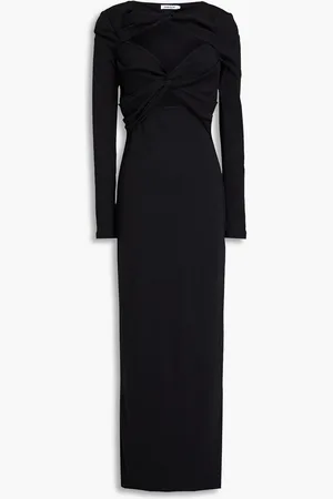 Anna Quan Cutout twisted ribbed stretch-cotton jersey midi dress - - UK 6