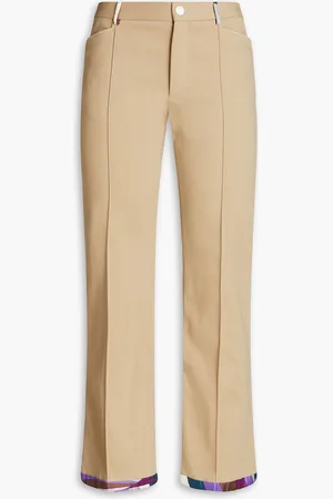 Puccini Stretch-cotton twill kick-flare pants - Neutral - IT 44