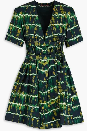 Altuzarra Belted stretch cotton-poplin mini dress - - FR 36