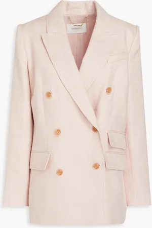 ZIMMERMANN Double-breasted linen blazer - Pink - 3