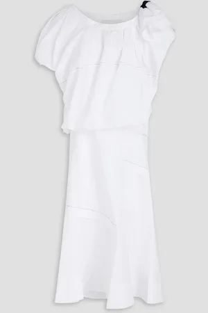 3.1 Phillip Lim One-shoulder ruffled cotton-blend poplin midi dress - - US 8