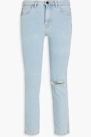 3x1 Distressed high-rise skinny jeans - Blue - 25