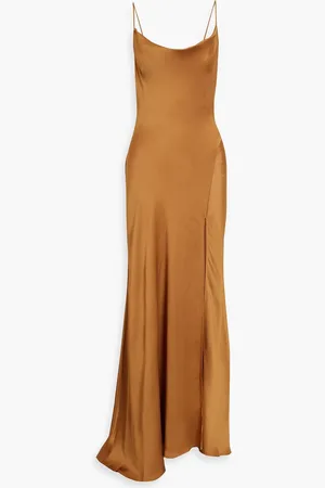 Simkhai Finley draped satin-crepe maxi dress - Metallic - US 0