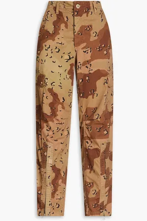 RE/DONE Camouflage cotton-blend gabardine cargo pants - Neutral - L
