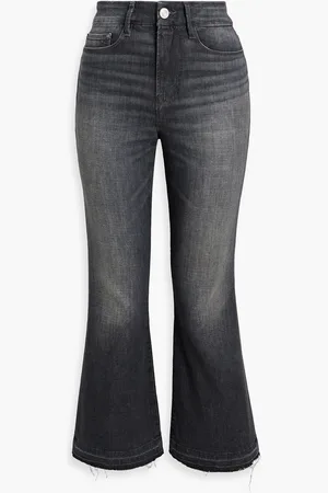 Frame Le High Flare cropped high-rise flared jeans - - 25