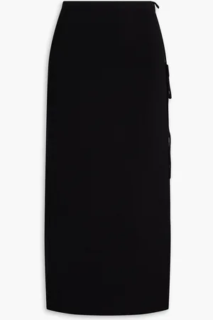 MAGDA BUTRYM Ribbed cotton-blend midi wrap skirt - - FR 34