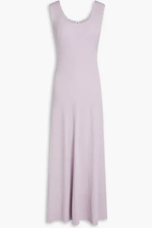 By Malene Birger Ribbed-knit midi dress - Purple - M