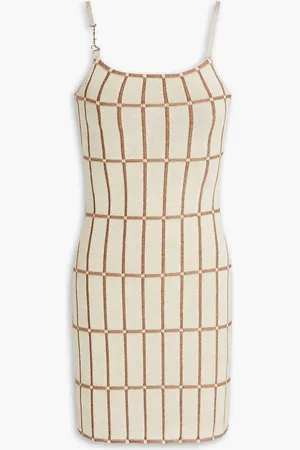 Jacquemus Malha jacquard-knit mini dress - Neutral - FR 46