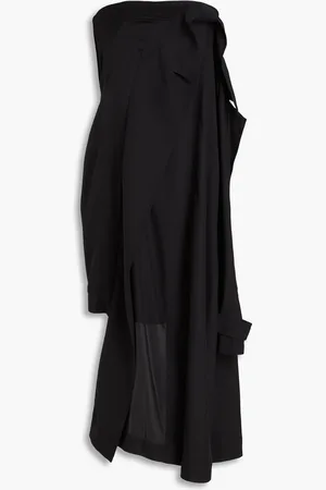 J.W.Anderson Trench strapless draped satin-crepe dress - - UK 8